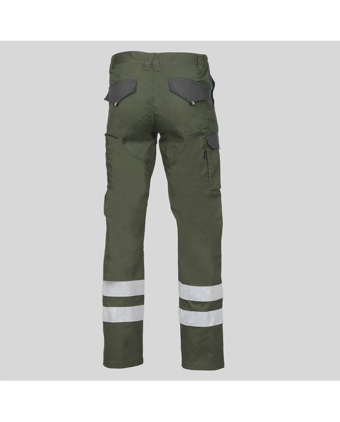 PANTALON UNISEX MULTIBOLSILLOS ELASTICO ARCE COMBI + 2 BANDAS REFLECT. GARYS