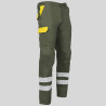 PANTALON UNISEX MULTIBOLSILLOS ELASTICO ARCE COMBI + 2 BANDAS REFLECT. GARYS