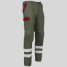PANTALON UNISEX MULTIBOLSILLOS ELASTICO ARCE COMBI + 2 BANDAS REFLECT. GARYS