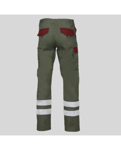 PANTALON UNISEX MULTIBOLSILLOS ELASTICO ARCE COMBI + 2 BANDAS REFLECT. GARYS