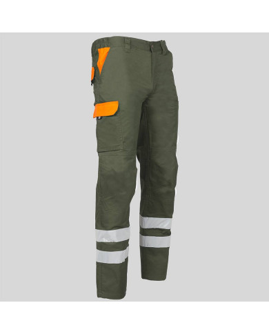 PANTALON UNISEX MULTIBOLSILLOS ELASTICO ARCE COMBI + 2 BANDAS REFLECT. GARYS