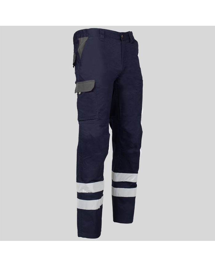 PANTALON UNISEX MULTIBOLSILLOS ELASTICO ARCE COMBI + 2 BANDAS REFLECT. GARYS