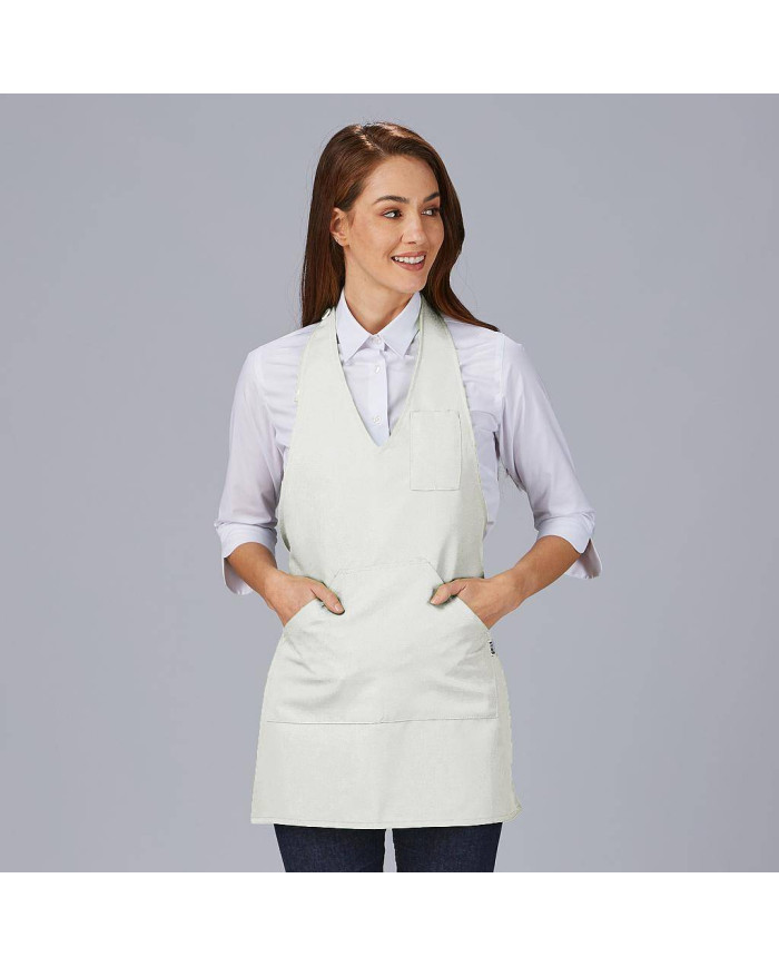 DELANTAL BISTRO ESCOTE PICO BOLSILLO CENTRO 80X65 CM GARYS