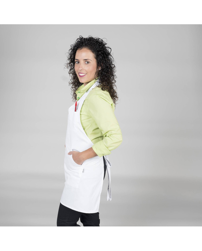 DELANTAL BISTRO ESCOTE PICO BOLSILLO CENTRO 80X65 CM GARYS