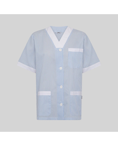 BLUSA SANITARIO UNISEX PICO ABIERTO VICHY COMBINADA GARYS