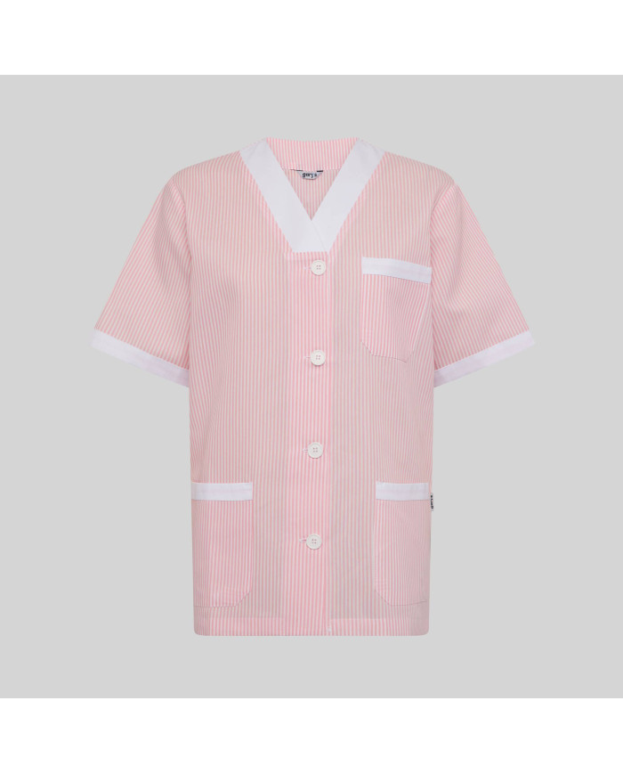 BLUSA SANITARIO UNISEX PICO ABIERTO VICHY COMBINADA GARYS