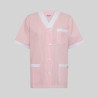 BLUSA SANITARIO UNISEX PICO ABIERTO VICHY COMBINADA GARYS