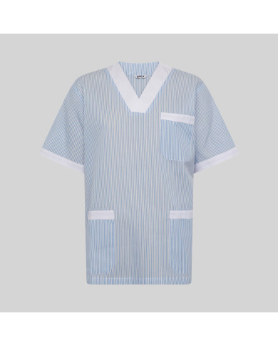 BLUSA SANITARIO UNISEX PICO VICHY COMBINADA GARYS