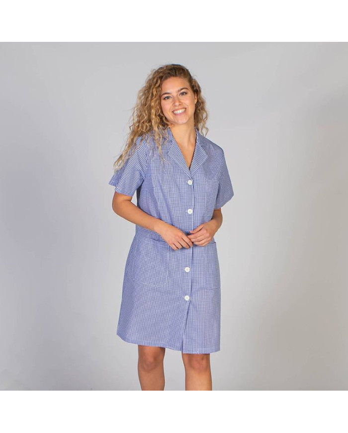 BATA MUJER M/C VICHY GARYS | Batas | Uniformes Limpieza