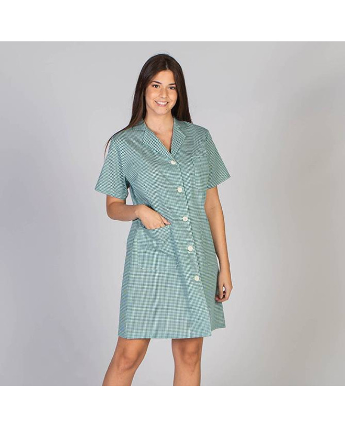 BATA MUJER M/C VICHY GARYS | Batas | Uniformes Limpieza