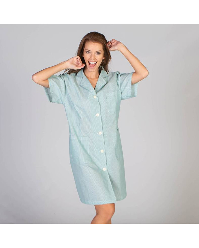 BATA MUJER M/C VICHY GARYS | Batas | Uniformes Limpieza