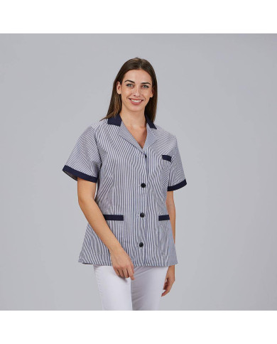 BATA MUJER CORTA VICHY M/C COMBINADA GARYS | Batas |