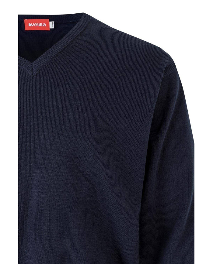 Jersey punto fino con cuello en pico VELILLA