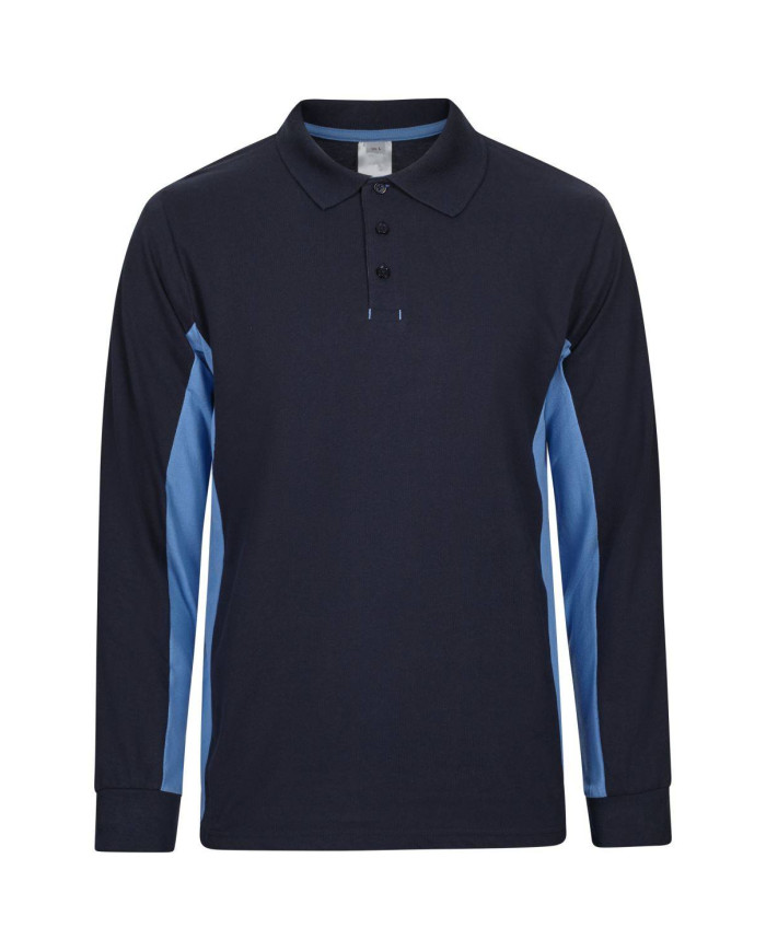 Polo bicolor manga larga VELILLA