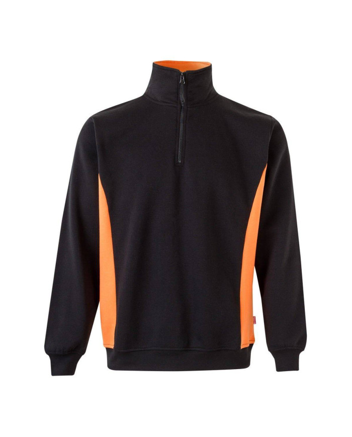 Sudadera bicolor con media cremallera VELILLA