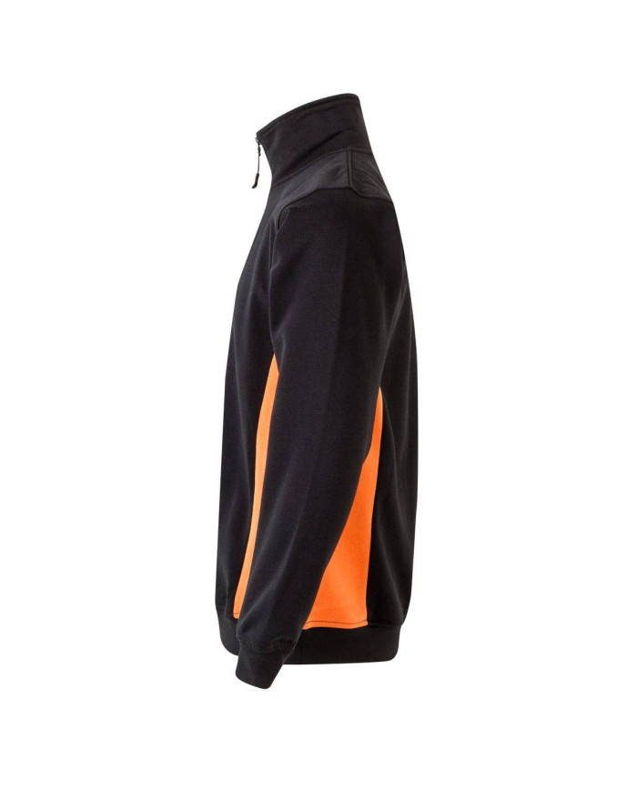 Sudadera bicolor con media cremallera VELILLA