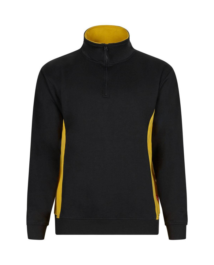 Sudadera bicolor con media cremallera VELILLA