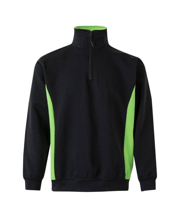 Sudadera bicolor con media cremallera VELILLA