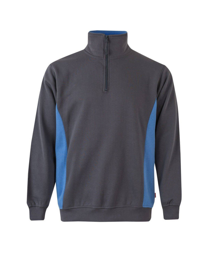 Sudadera bicolor con media cremallera VELILLA