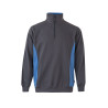 Sudadera bicolor con media cremallera VELILLA