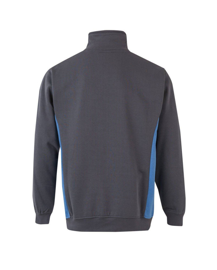 Sudadera bicolor con media cremallera VELILLA