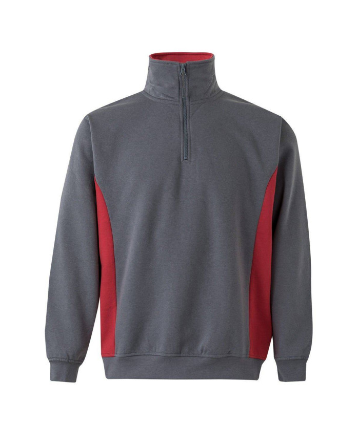 Sudadera bicolor con media cremallera VELILLA