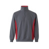 Sudadera bicolor con media cremallera VELILLA