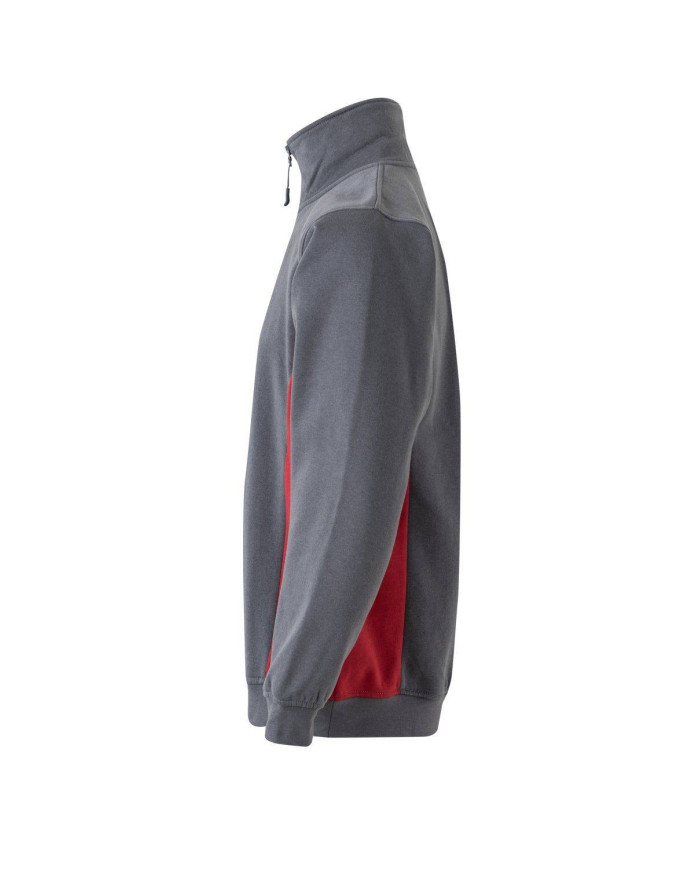 Sudadera bicolor con media cremallera VELILLA