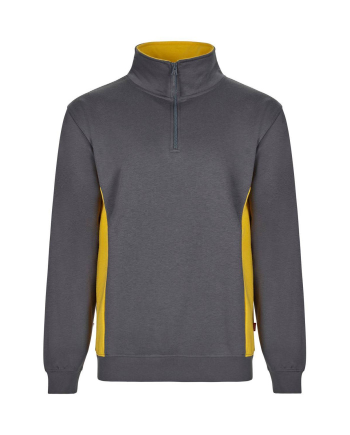 Sudadera bicolor con media cremallera VELILLA