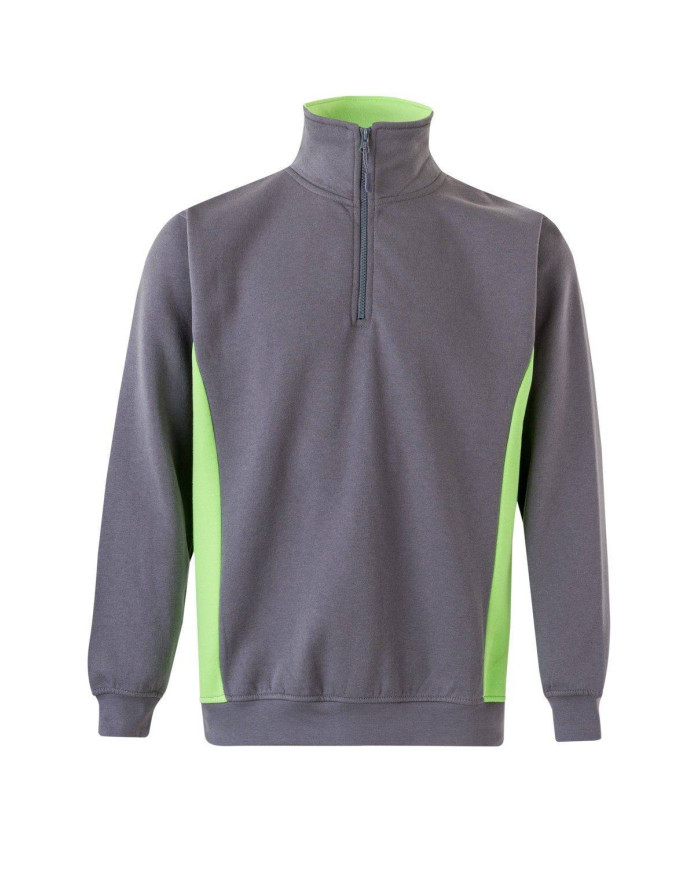 Sudadera bicolor con media cremallera VELILLA
