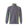 Sudadera bicolor con media cremallera VELILLA