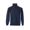 Sudadera bicolor con media cremallera VELILLA