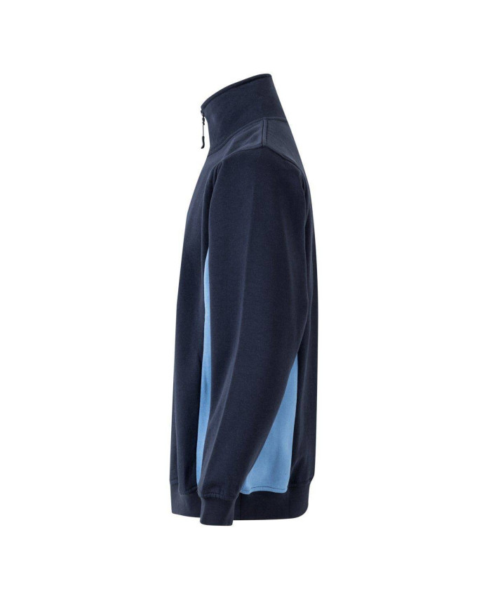 Sudadera bicolor con media cremallera VELILLA