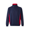 Sudadera bicolor con media cremallera VELILLA
