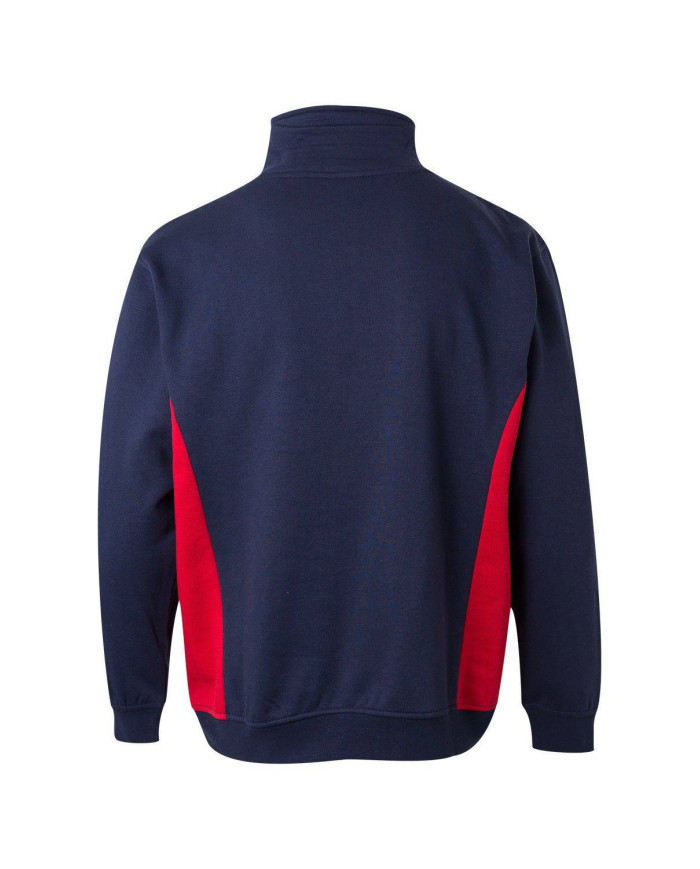 Sudadera bicolor con media cremallera VELILLA