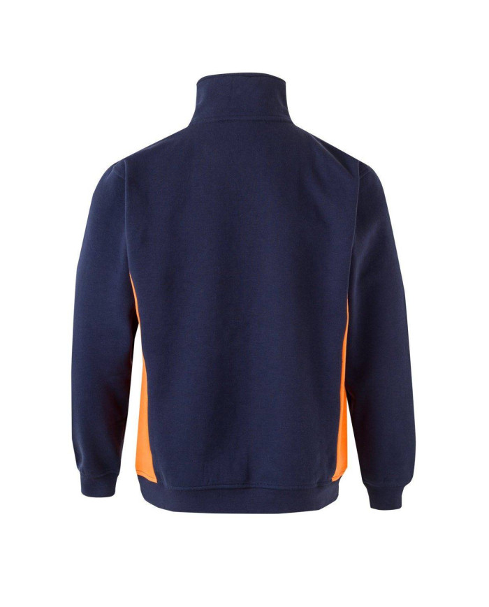 Sudadera bicolor con media cremallera VELILLA