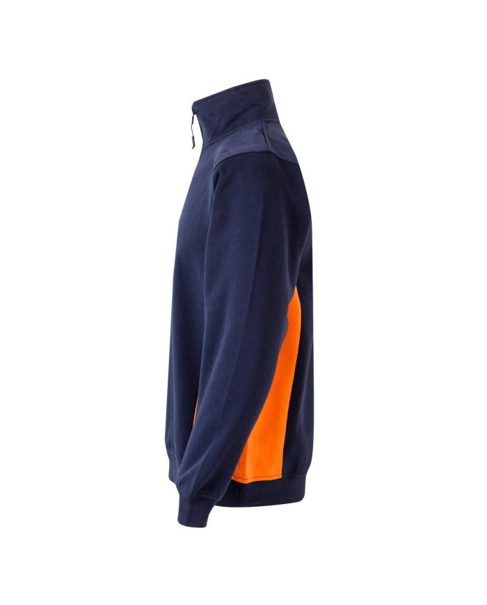 Sudadera bicolor con media cremallera VELILLA