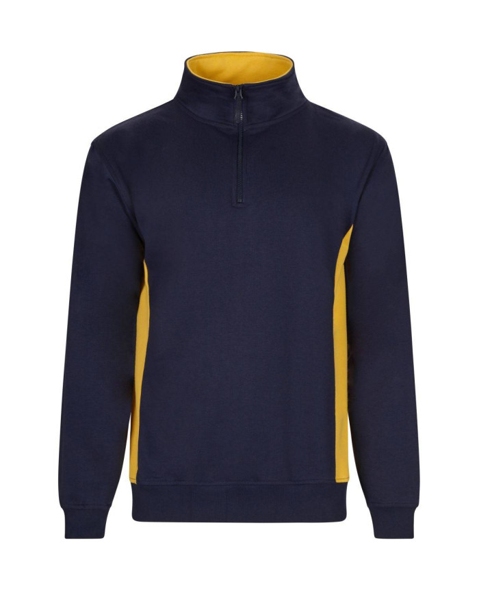 Sudadera bicolor con media cremallera VELILLA