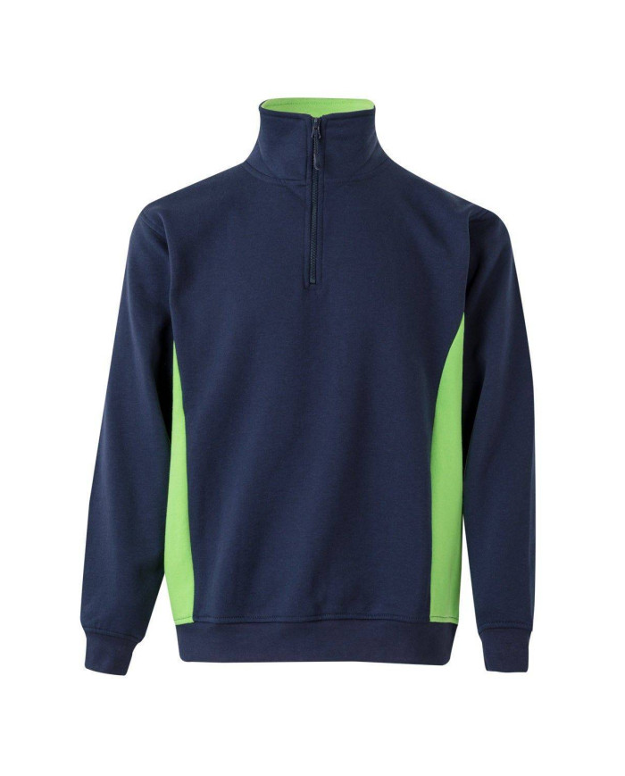 Sudadera bicolor con media cremallera VELILLA