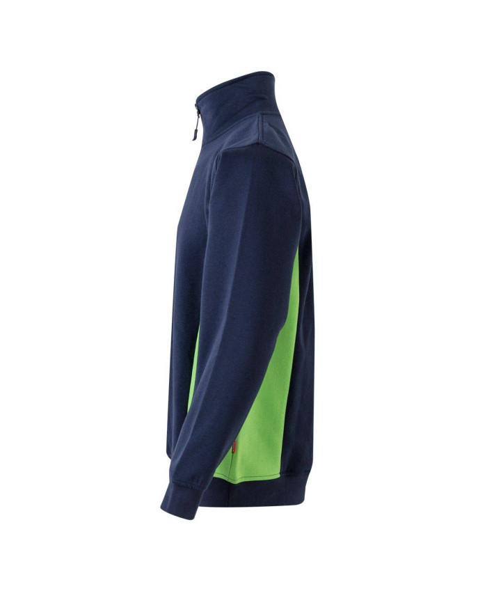 Sudadera bicolor con media cremallera VELILLA