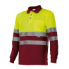 Polo bicolor manga larga VELILLA | POLOS | Uniformes ALTA