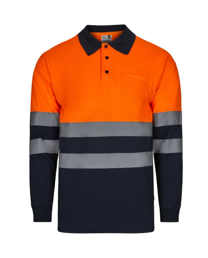 Polo bicolor manga larga VELILLA