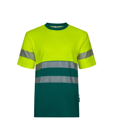 Camiseta algodón bicolor manga corta  cinta segmentada VELILLA