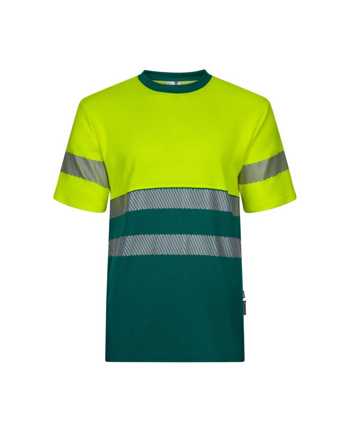 Camiseta algodón bicolor manga corta  cinta segmentada VELILLA