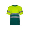 Camiseta algodón bicolor manga corta  cinta segmentada VELILLA