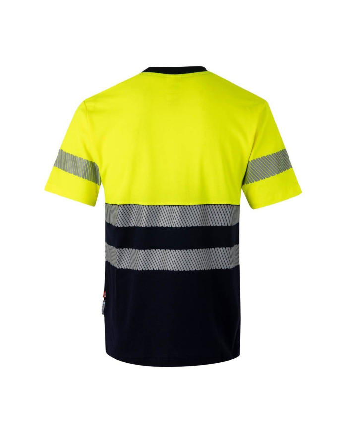 Camiseta algodón bicolor manga corta  cinta segmentada VELILLA