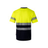 Camiseta algodón bicolor manga corta  cinta segmentada VELILLA