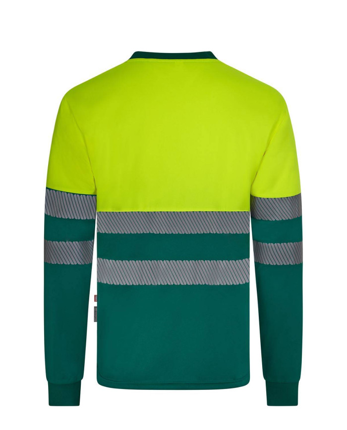Camiseta poliéster reciclado bicolor manga larga cinta segmentada VELILLA