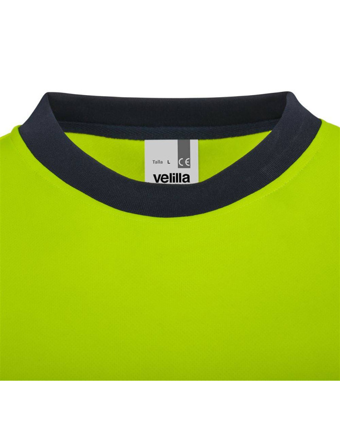 Camiseta poliéster reciclado bicolor manga larga cinta segmentada VELILLA