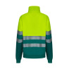 Sudadera bicolor con media cremallera cinta segmentada VELILLA